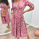 Elegant Polka Dot Dress Mónica