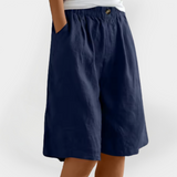 Linen trousers with pockets