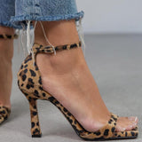Julia - High Heel Sandals, Leopard Print
