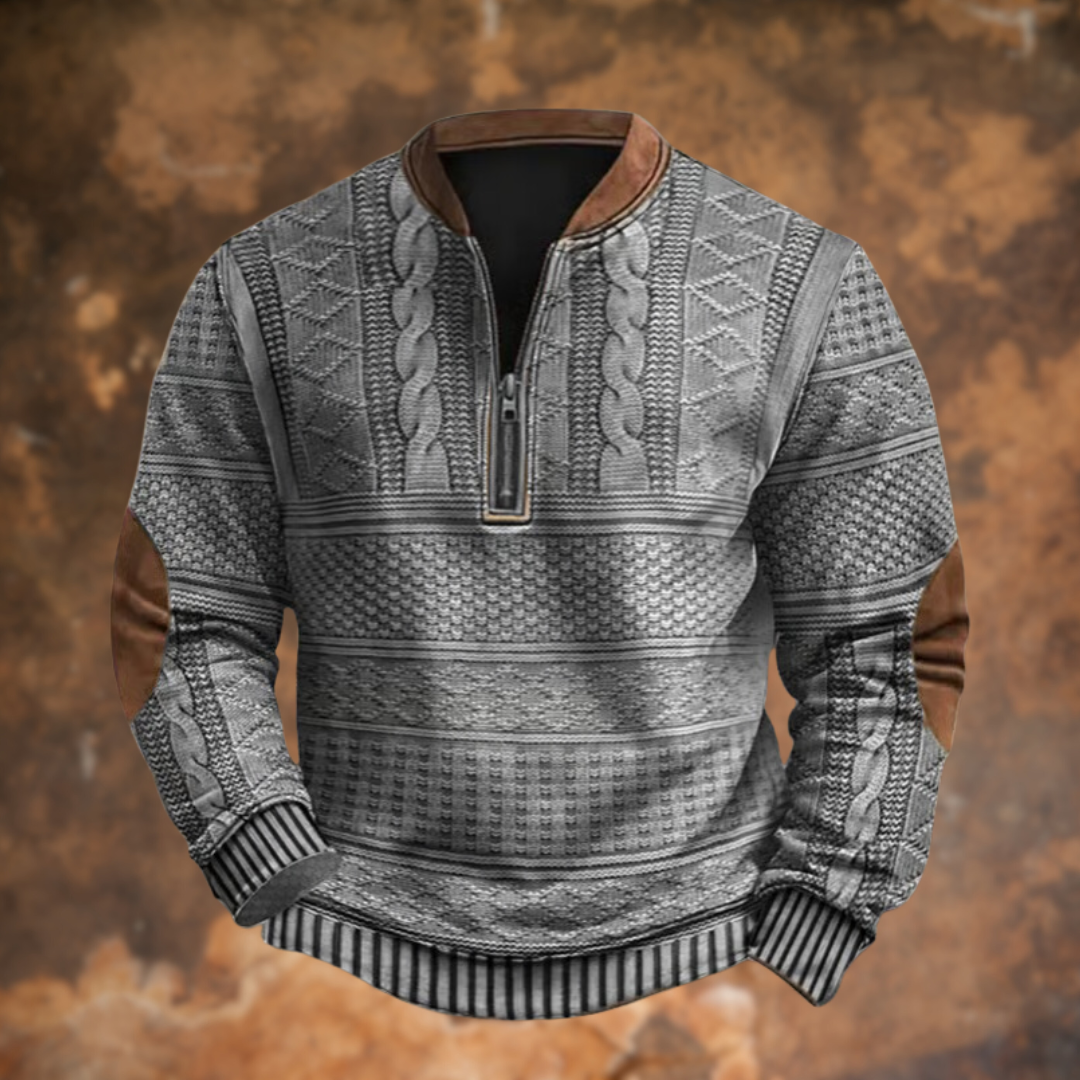 Men's Zip-up Knitted Sweater - João