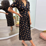 Elegant Polka Dot Dress Mónica