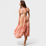 Valentina - Floral coral dress