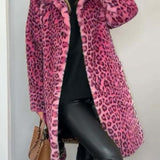 Long leopard print coat