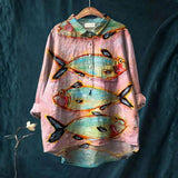Elisa - Casual shirt with vintage pattern