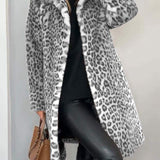 Long leopard print coat