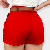 High waist pleated trousers