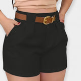High waist pleated trousers