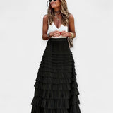 Boho skirt with satin finish