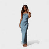 Satin Sleeveless Dress Carmen