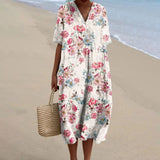 Floral Vintage Linen Dress Sílvia