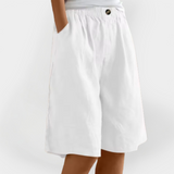 Linen trousers with pockets