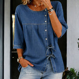 Long Vintage Denim Blouse Vera