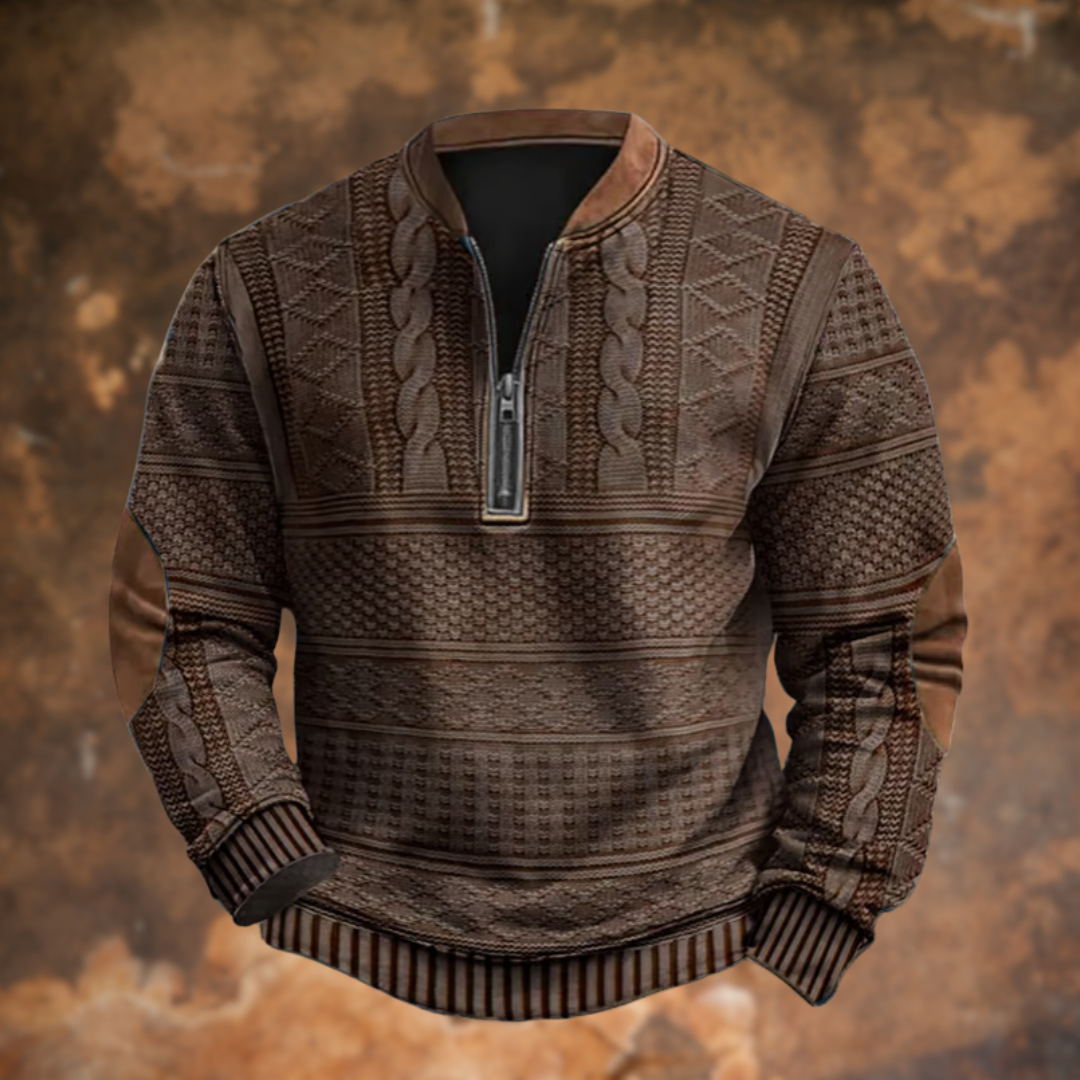 Men's Zip-up Knitted Sweater - João