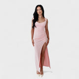Long dress with an open back