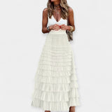 Boho skirt with satin finish