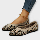 Lace-up leopard print sandals