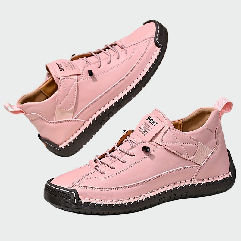 Low leather orthopedic boots