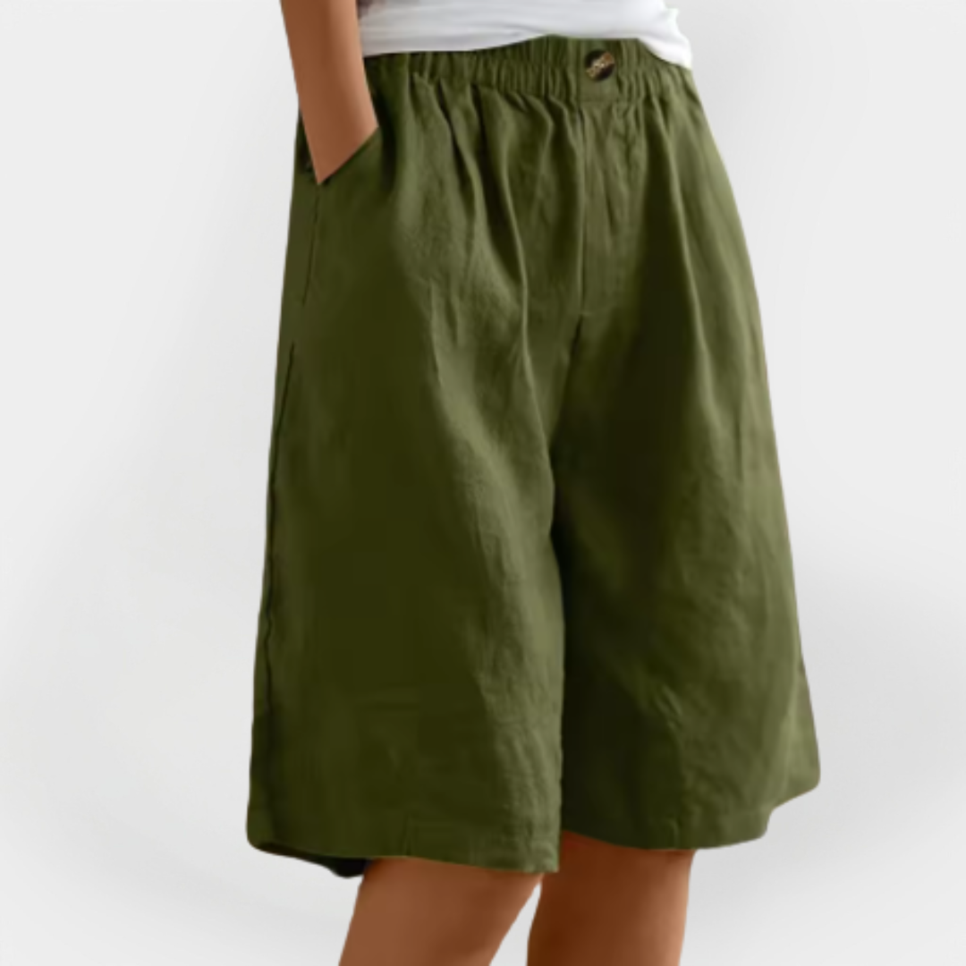 Linen trousers with pockets
