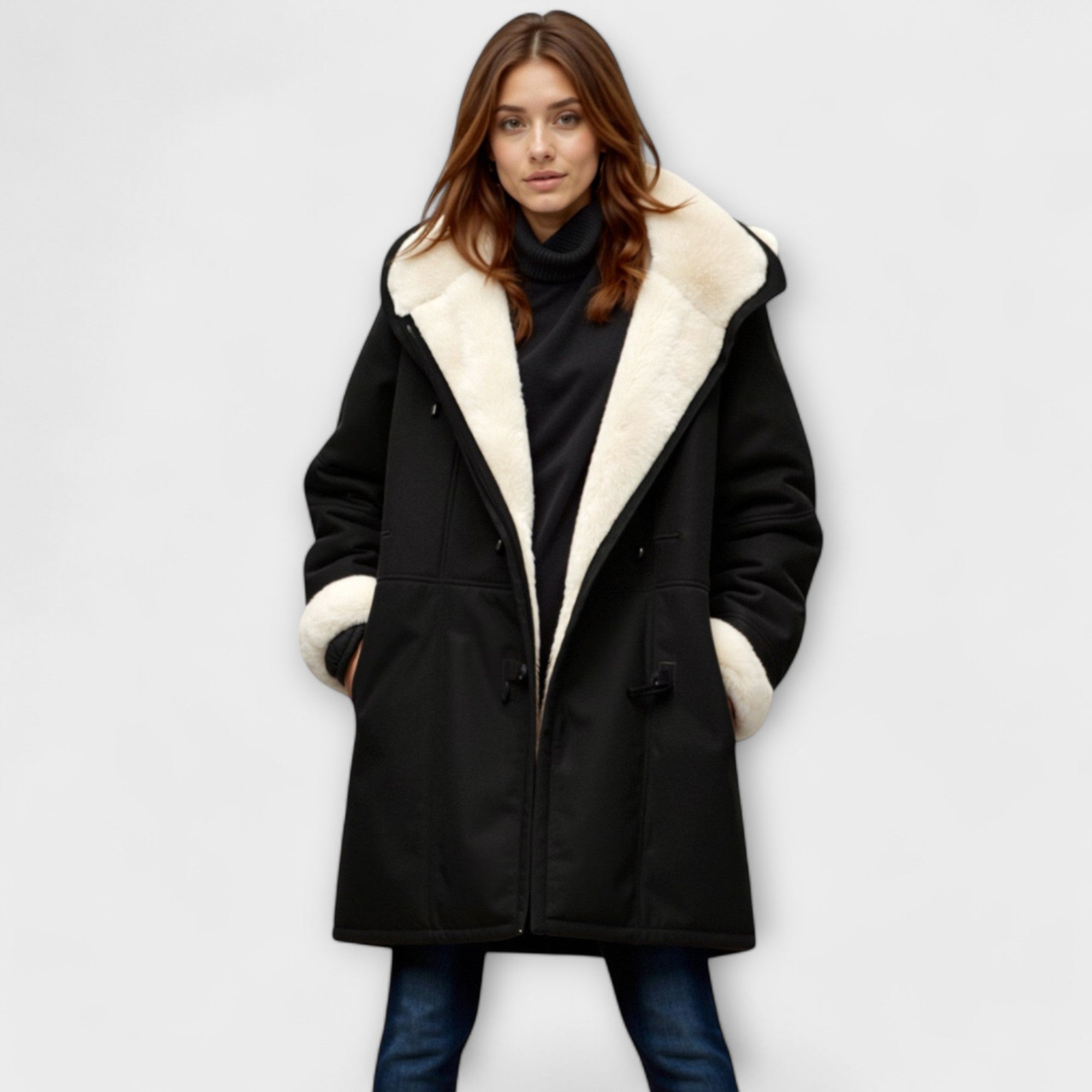 Ana, comfortable jacket with fur