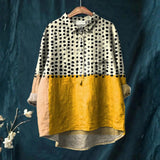 Yellow Casual Dotted Shirt
