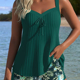 Tankini na pruge s donjim dijelom bikinija, model Serafina