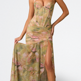 Isamara corset maxi dress
