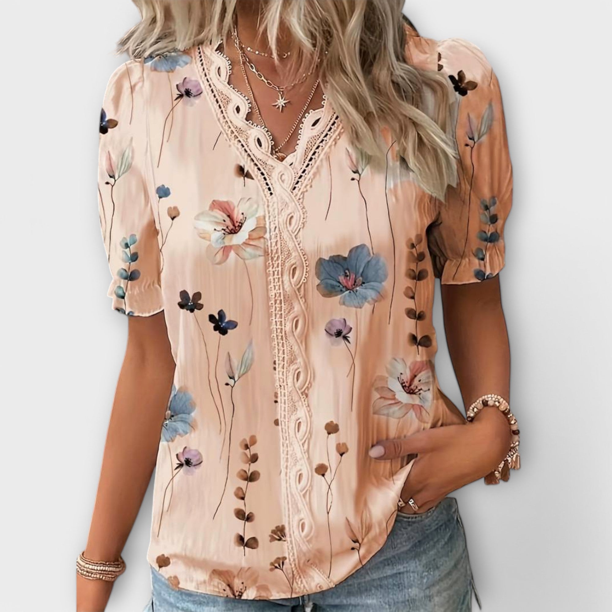 Emília V-neck blouse