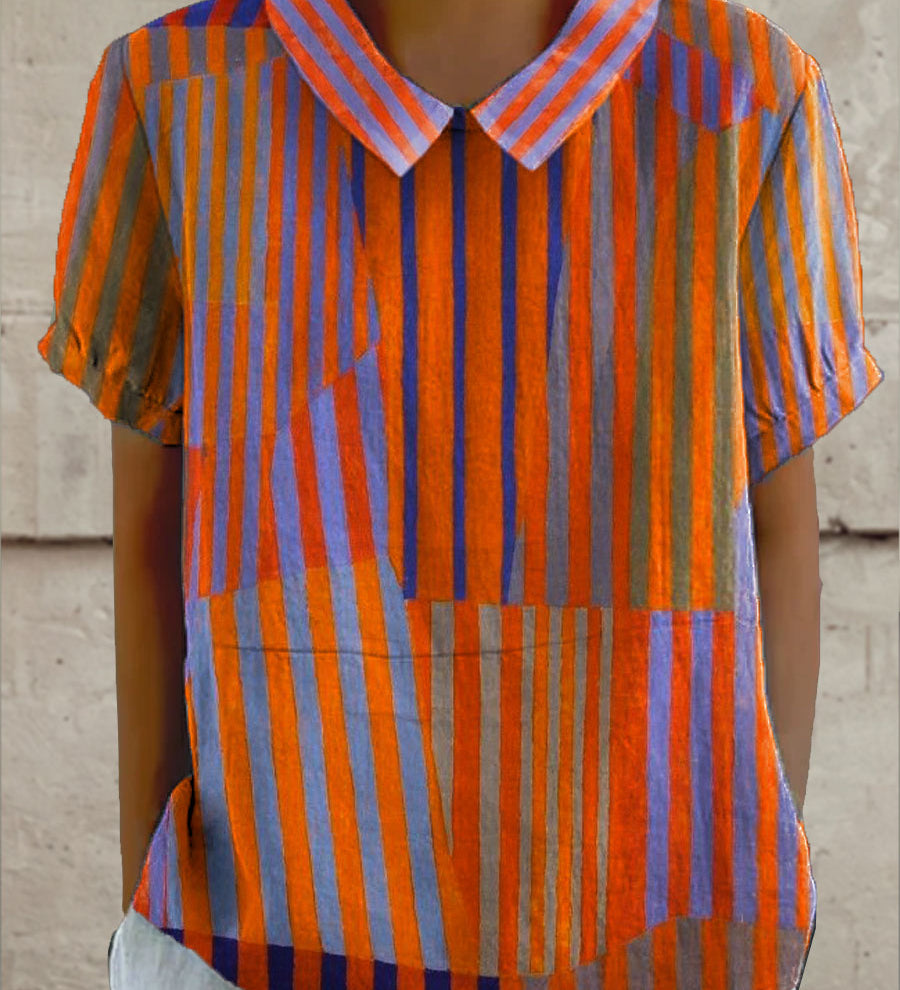 Geometric Striped Nina Shirt