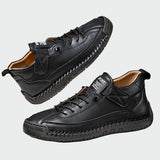 Low leather orthopedic boots