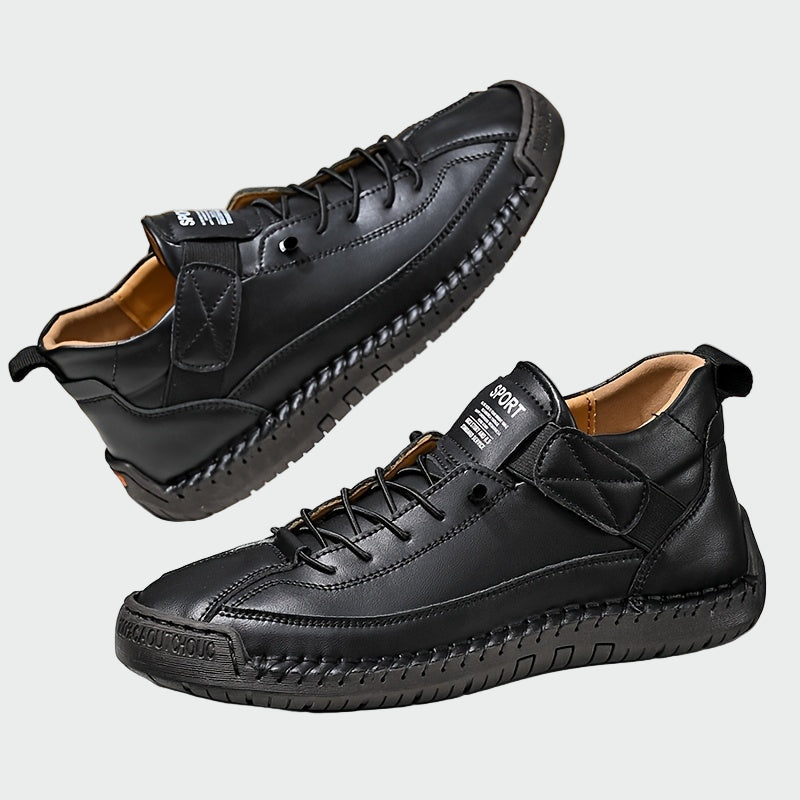 Low leather orthopedic boots