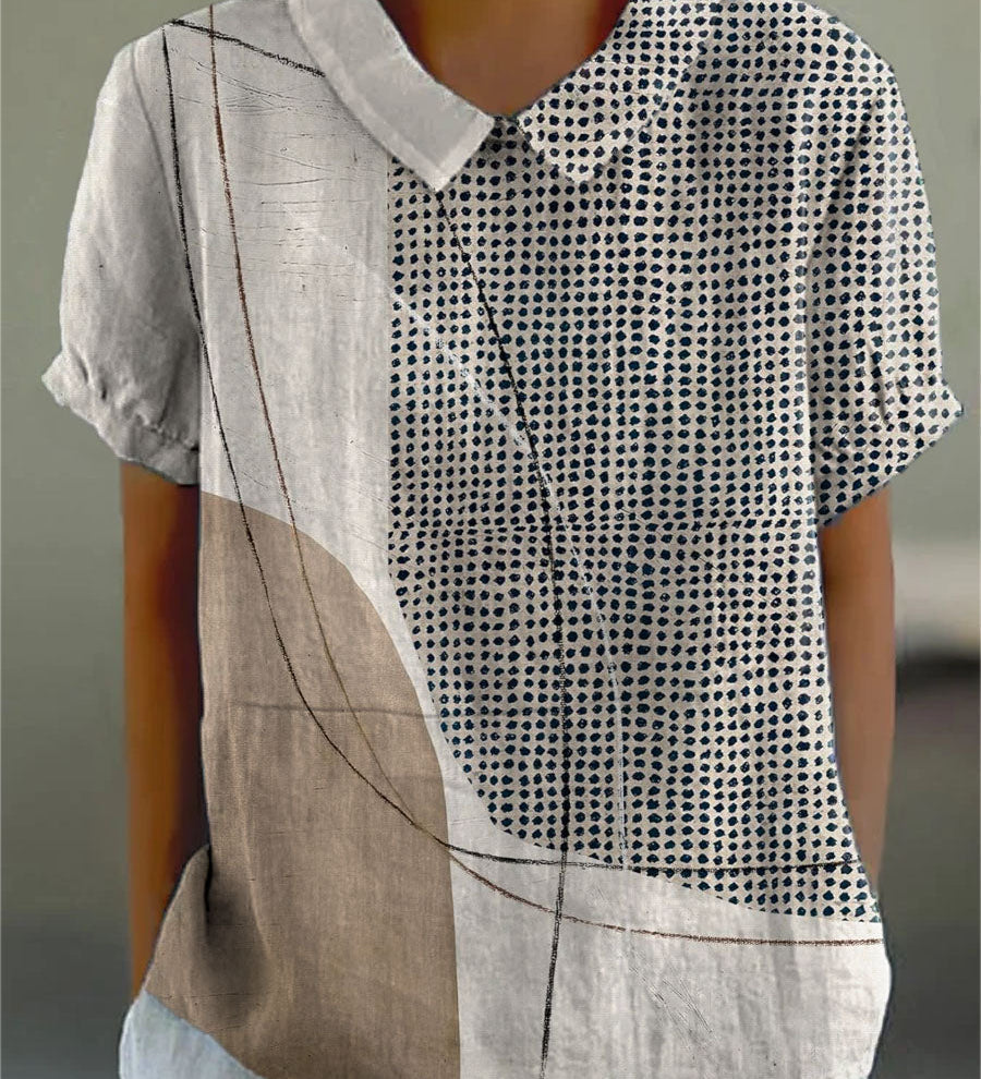 Lana - Abstract Print Shirt