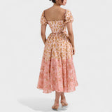 Valentina - Floral coral dress