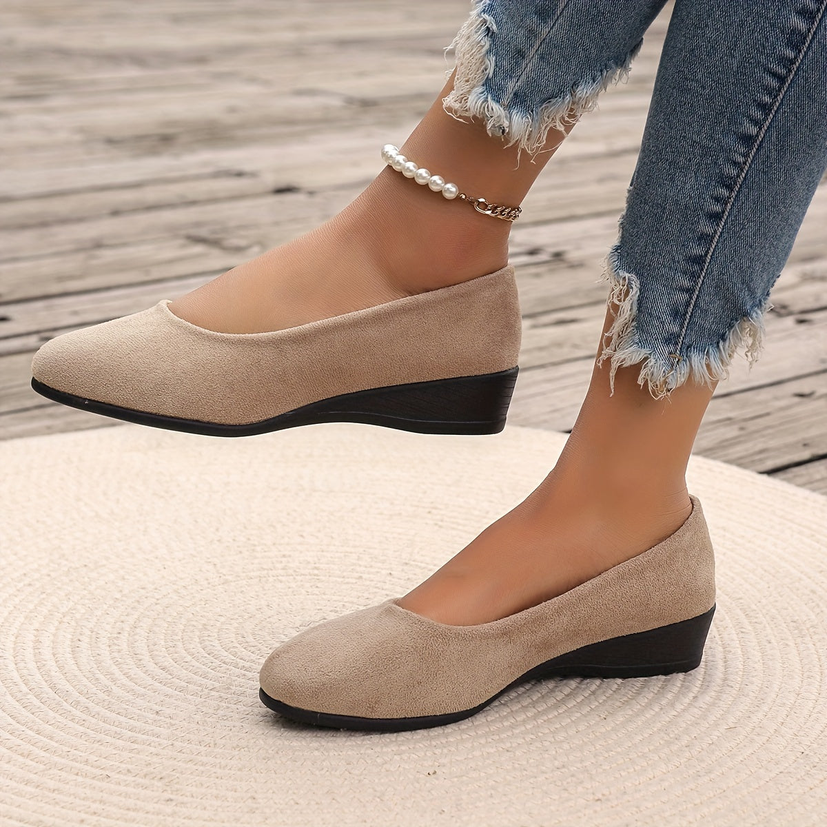 Éliane - Comfortable ballerinas with a platform sole