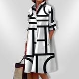 Geometric Midi Dress Helena