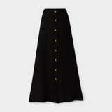 Long semi-sheer skirt with a slit