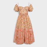 Valentina - Floral coral dress