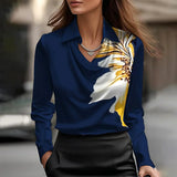 Luxury satin blouse with a subtle cut-out Inês