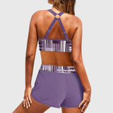 High-waisted ribbed bikini