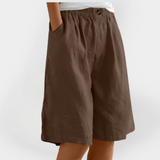 Linen trousers with pockets