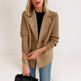 Marta - Elegant coat with mesh sleeves