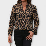 Catarina - Leopard Printed Casual Blouson