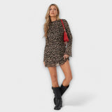 Leopard Mesh Dress
