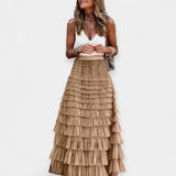 Boho skirt with satin finish