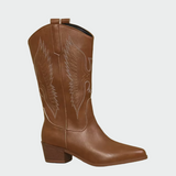 Western-style leather boots