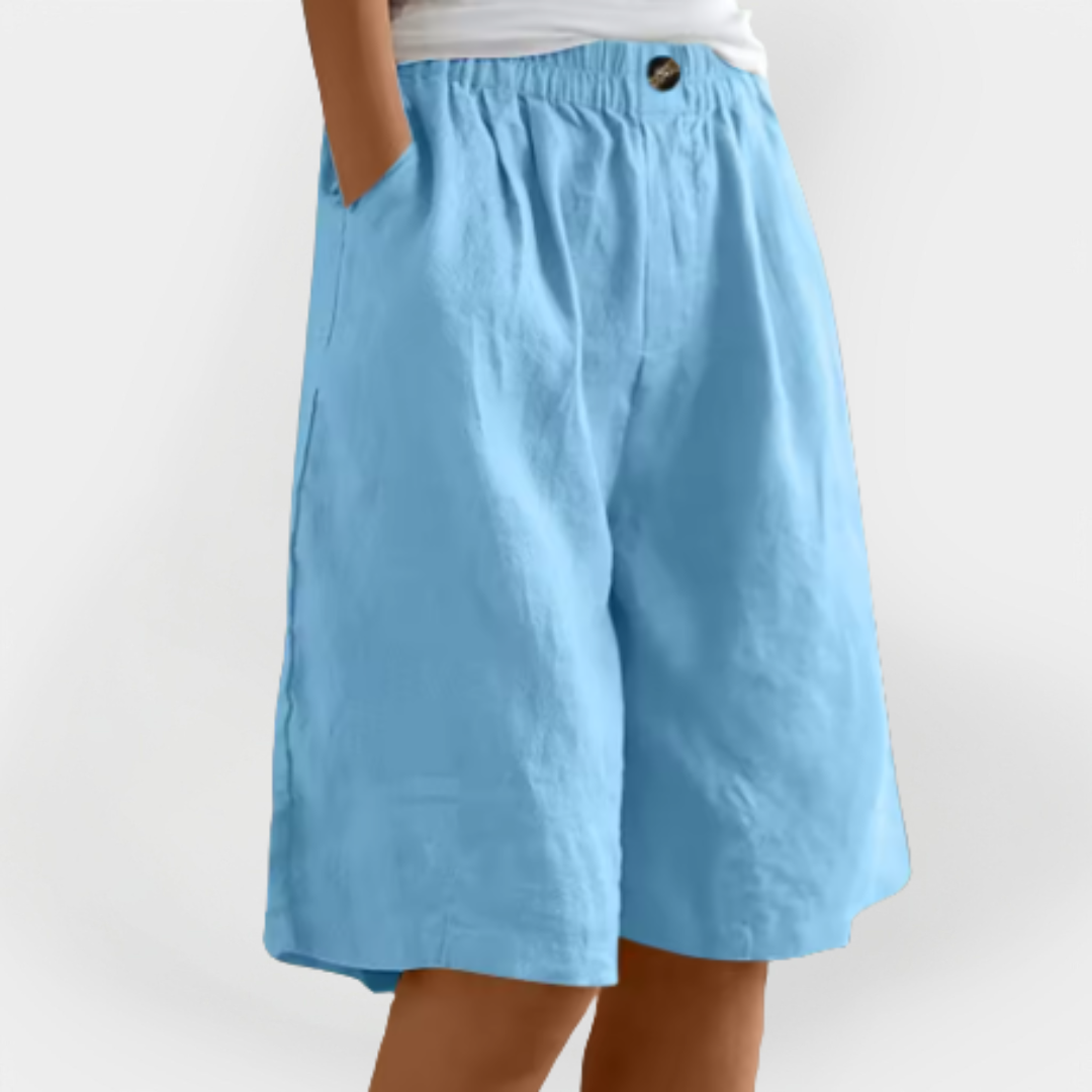 Linen trousers with pockets