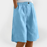 Linen trousers with pockets
