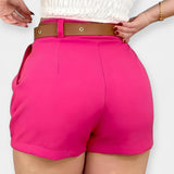 High waist pleated trousers