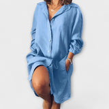Clara - Summer linen blouse