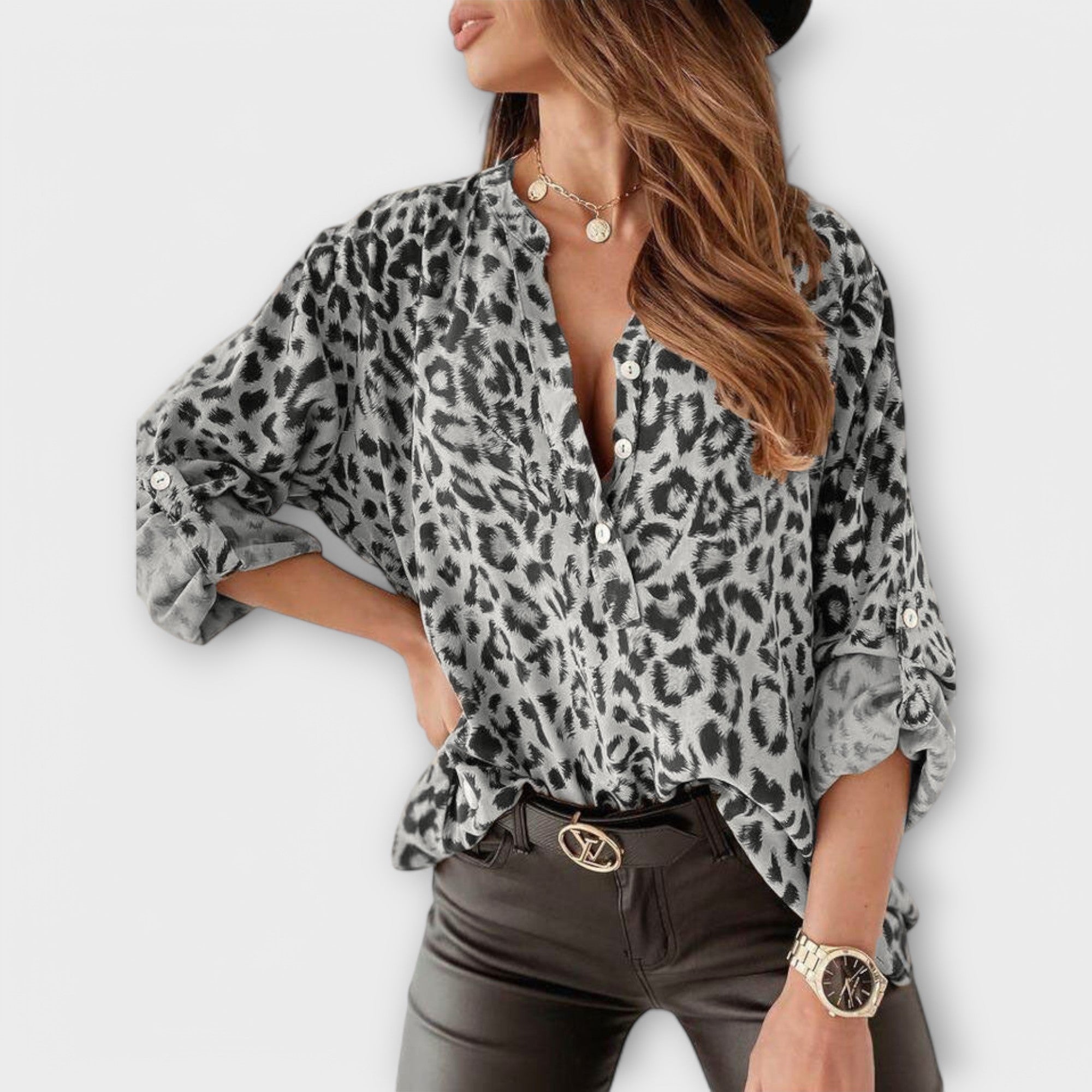Moderna bluza s leopard uzorkom