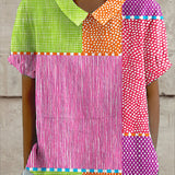 Colorful patchwork-style shirt